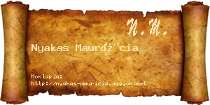 Nyakas Maurícia névjegykártya